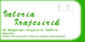 valeria krajcsirik business card
